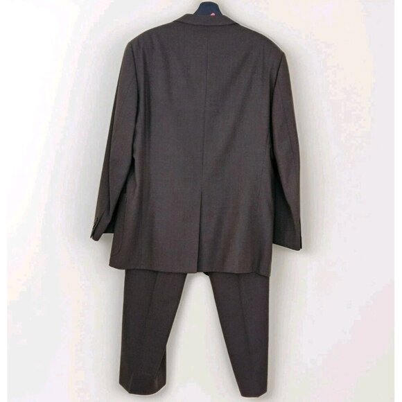 Ermenegildo Zegna Suit Blazer Trousers Men 56R  Soft Line Olive Wool Spain FLAW - Picture 2 of 16